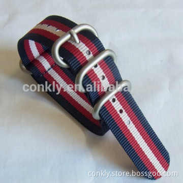 nylon zulu ring sliver buckle straps